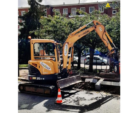 mini-pelle pour travaux publics